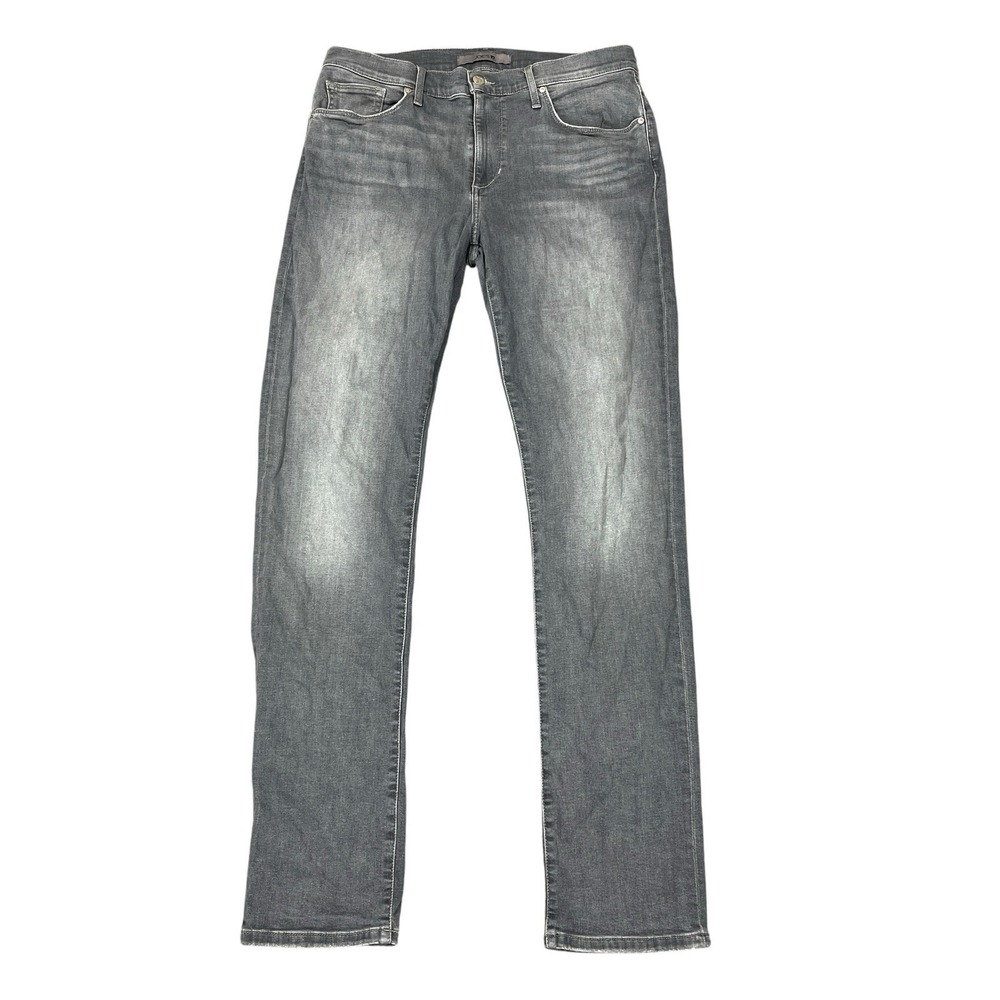 Joe's Brixton Straight & Narrow Jeans Mens 33 (Fits 34x34) Gray‎ Stretch Denim